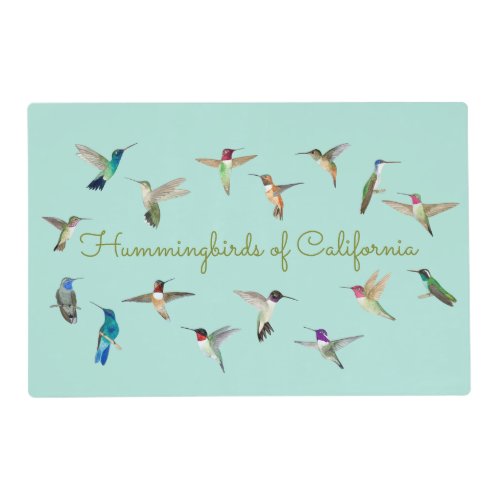 Hummingbirds of California Placemat