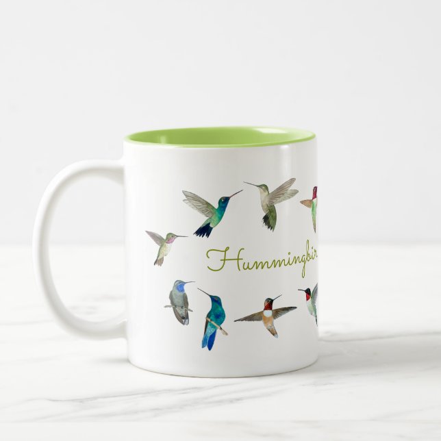 Hummingbirds of California Two-Tone Coffee Mug (Left)