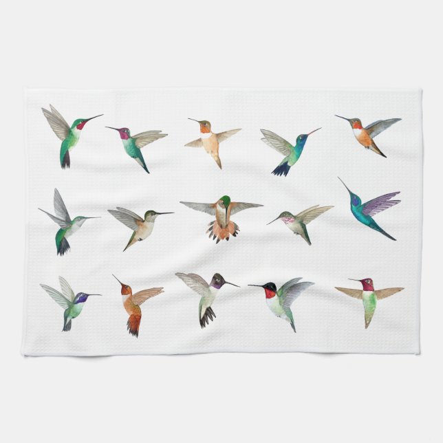 Hummingbirds of North America  Kitchen Towel (Horizontal)