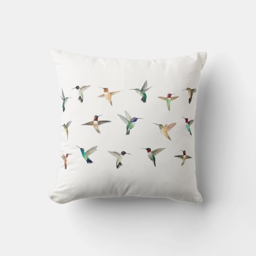 Hummingbirds of North America  Throw Pillow