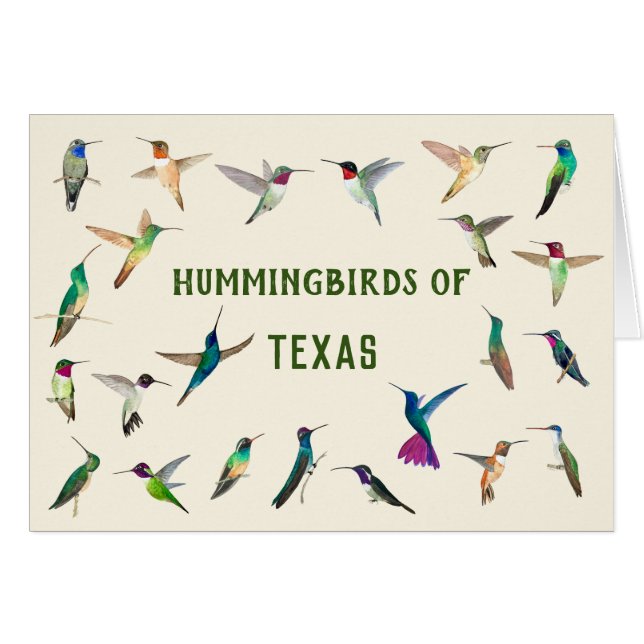 Hummingbirds of Texas Cards (Front Horizontal)