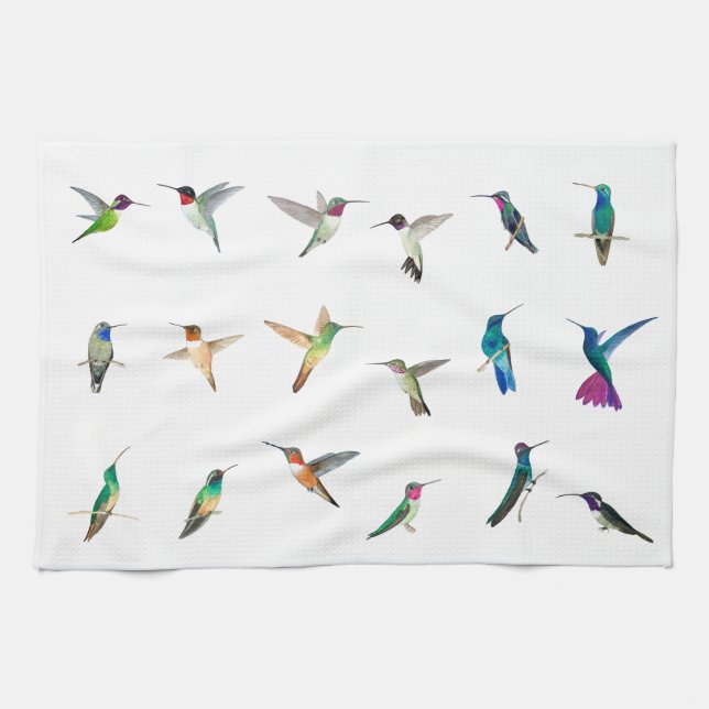 Hummingbirds of Texas Kitchen Towel (Horizontal)