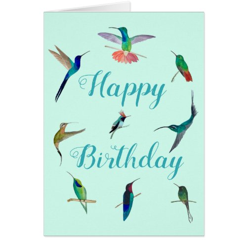 Hummingbirds of Tropical America Birthday Card