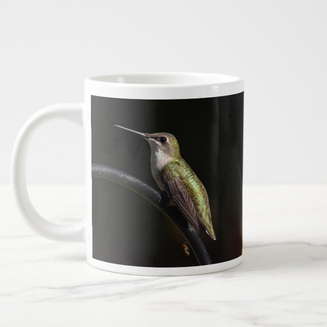 Hummingbirds on Black 20 oz BIG Mug (Left)