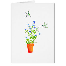 Hummingbirds on Lavender Cards
