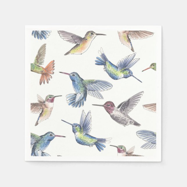 Hummingbirds Paper Napkins (Front)