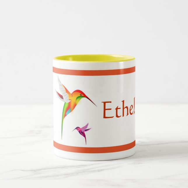 Hummingbirds Personalized Coffee Mug (Center)