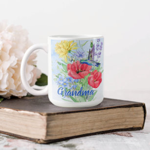 Hummingbirds Personalized Grandma Coffee Mug