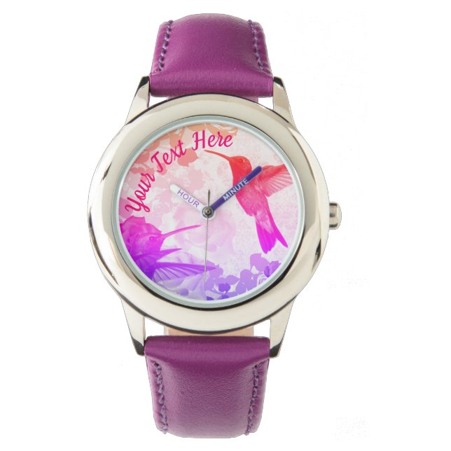 Hummingbirds Personalized Watch (Front)