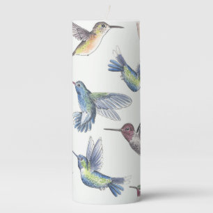 Hummingbirds Pillar Candle