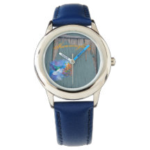 Hummingbirds, rustic, vintage women's watch