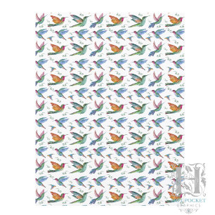 Hummingbirds Scrapbook Paper
