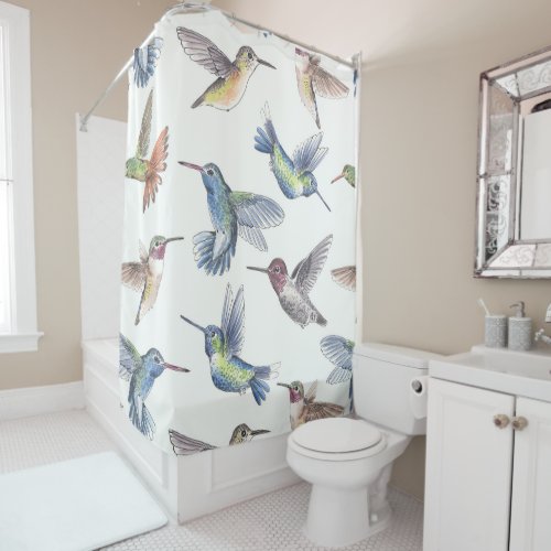 Hummingbirds Shower Curtain