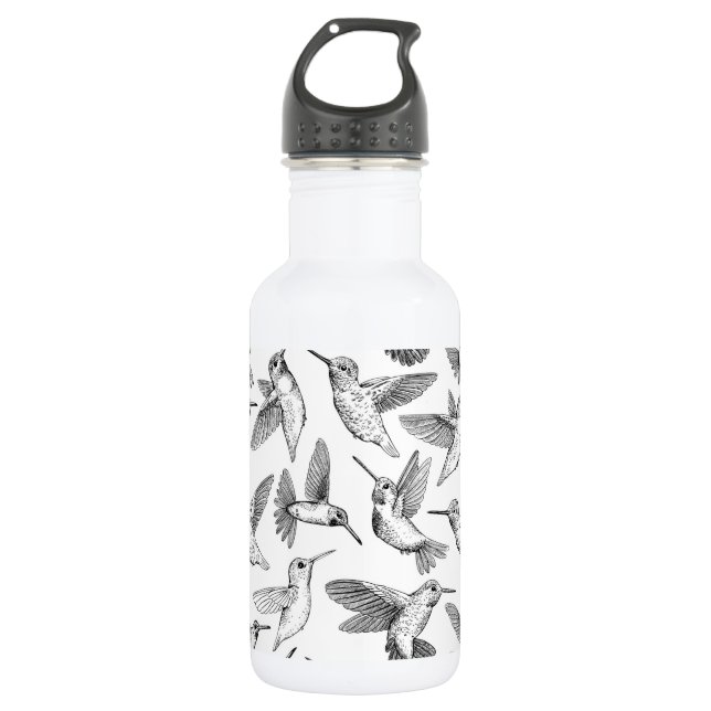 Hummingbirds Stainless Steel Water Bottle (Front)