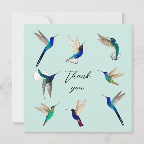 Hummingbirds  thank you card