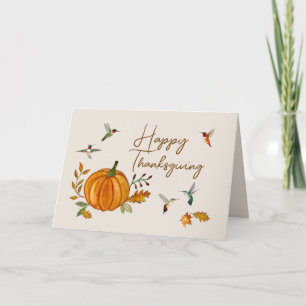Hummingbirds Thanksgiving Card