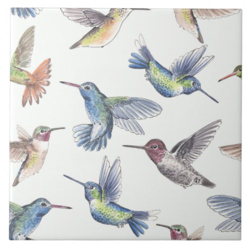 Hummingbirds Tile