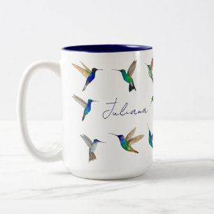 Hummingbirds Two-Tone Coffee Mug