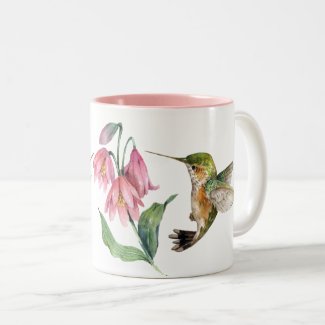 Hummingbirds Two-Tone Coffee Mug