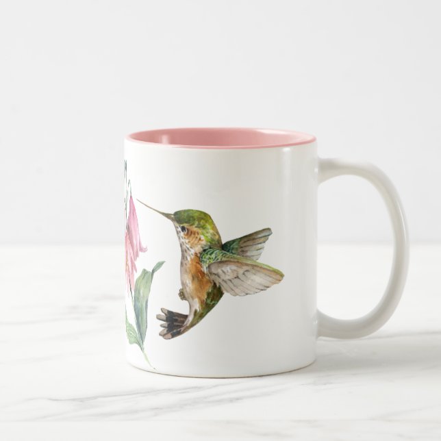 Hummingbirds Two-Tone Coffee Mug (Right)