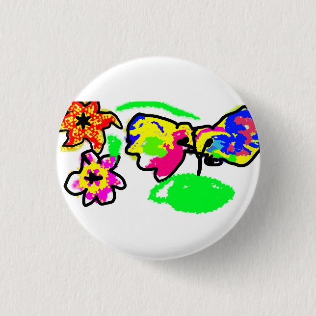 Hummingbirds Wedding  Button (Front)