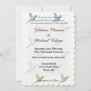 Hummingbirds Wedding Invitation