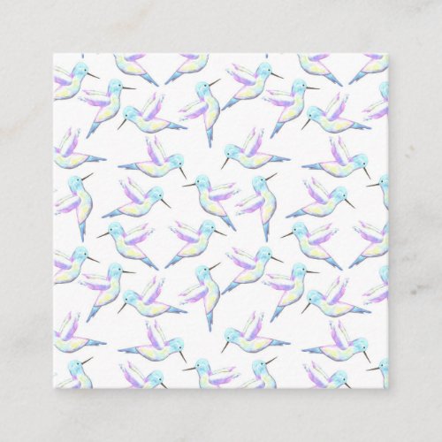Hummingbirds with iridescent feathers enclosure card