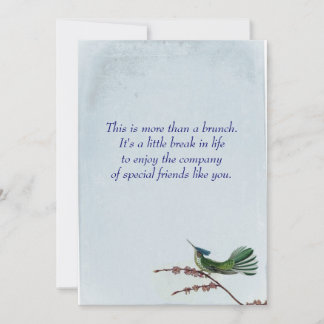 Hummungbird Brunch Invitation