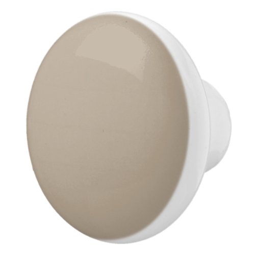 Hummus Beige Light Brown Neutral Solid Color Ceramic Knob