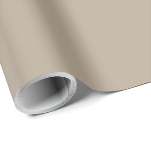 Hummus Beige Light Brown Neutral Solid Color Wrapping Paper