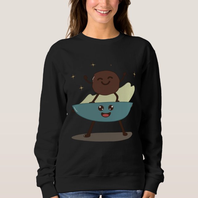 Hummus Bowl Dancing With Falafel Healthy Levant Sweatshirt (Front)