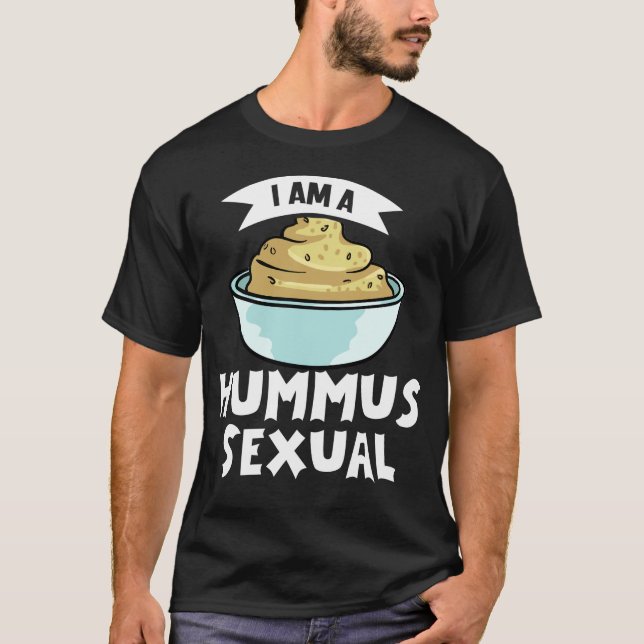 Hummus Healthy Gift Recipes Black Bean T-Shirt (Front)