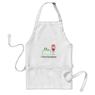 Hummus Love "I love hummus" Adult Apron