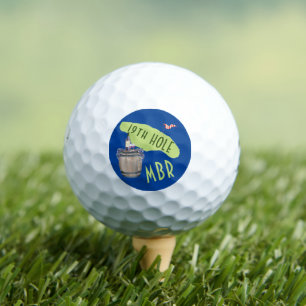 Humor 19TH Hole Wine Time Putt Initials Golf Balls