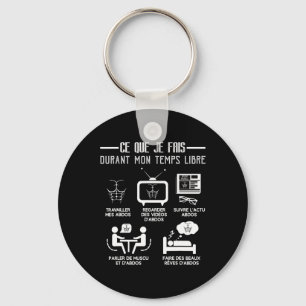 Humor Abs Bodybuilding Free Time Work 6-packs Keychain