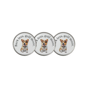 Humor Adorable Corgi 'Bark Less, Golf More' Fun Ball Marker