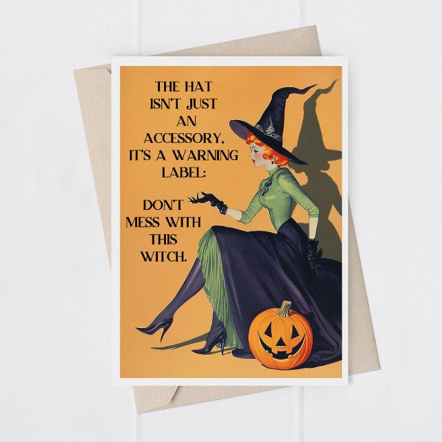 Humor Adult Halloween Witch Greeting Card (Creator Uploaded)