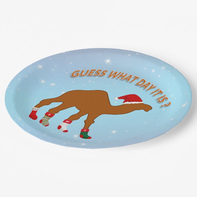 Humor and Fun Funny Christmas Paper Plates (Angled)