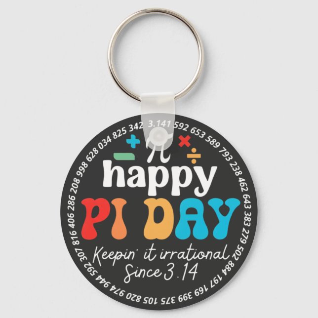 Humor Be Irrational Celebrate Pi Symbol Math  Keychain (Front)