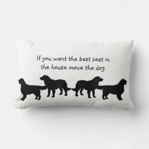 Humor Best Seat in house Dog Pet Animal Lumbar Pillow