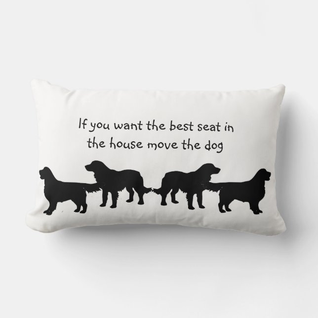 Humor Best Seat in house Dog Pet Animal Lumbar Pillow (Front)