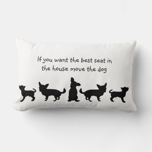 Humor Best Seat in house Dog Pet Animal Lumbar Pillow