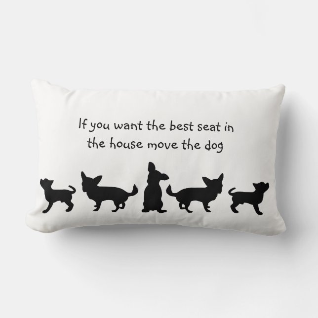 Humor Best Seat in house Dog Pet Animal Lumbar Pillow (Front)
