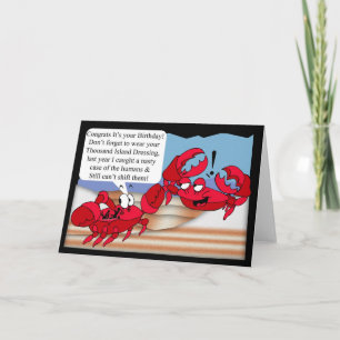 Humor Birthday Card with two crabs