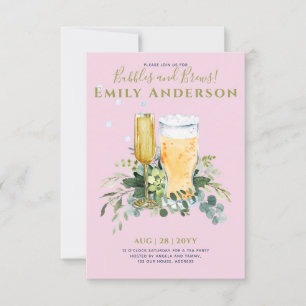 Humor Bubbles n Brews Beer Champers Bridal Shower