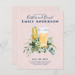 Humor Bubbles n Brews Beer Champers Bridal Shower