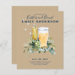 Humor Bubbles n Brews Beer Champers Bridal Shower