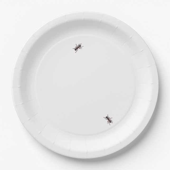 Humor Bug Ant Funny Paper Plates (Front)