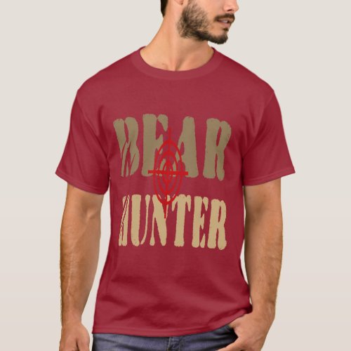 HUMOR COOL BEAR HUNTER T_Shirt