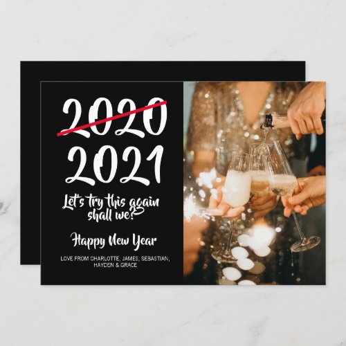 Humor Corona Virus 2020 2021 New Year Holiday Card
